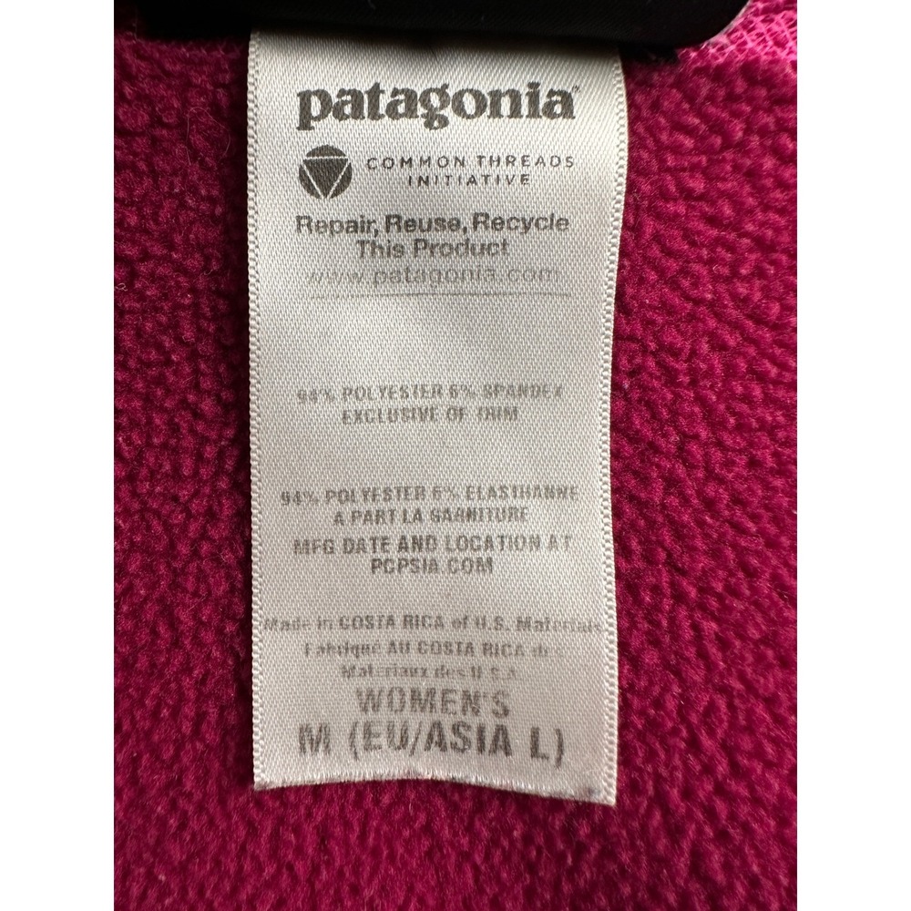Patagonia Polartec Lightweight Full-Zip Hoody Deep Plum W's Medium Jacket - Picture 11 of 12